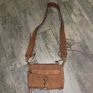 Rebecca minkoff brown suede purse